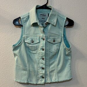 Silver Jeans Light Blue Denim Vest